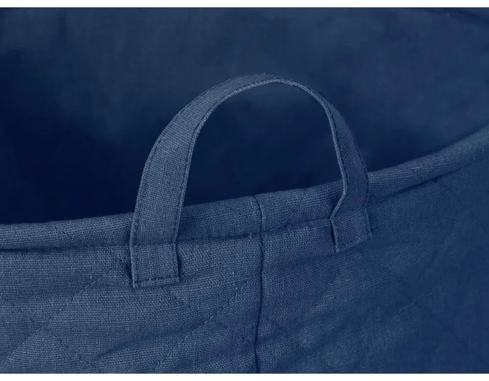 Coș de rufe albastru închis din material textil 67 l Tom Tailor – Wenko