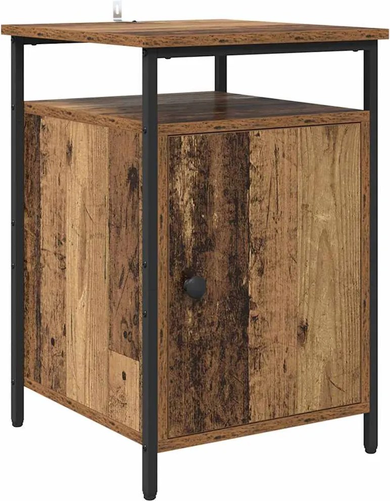 vidaXL Dulap de noapte Lemn vechi 40 x 42 x 60cm Lemn compozit