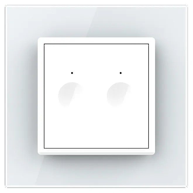 Intrerupator Dublu Wi-Fi cu Touch LIVOLO cu Rama din Sticla – Serie Noua