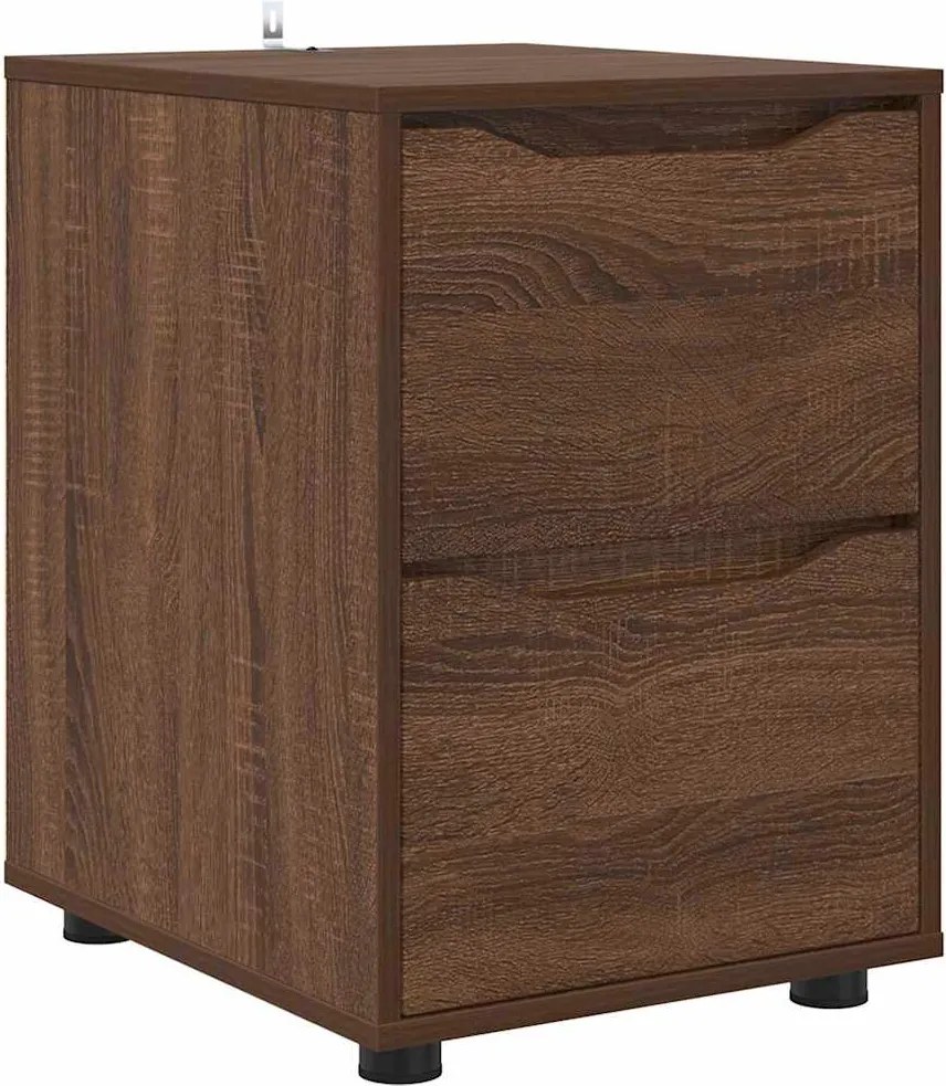 vidaXL Dulap de depozitare Stejar închis 40 x 48 x 57 cm Lemn compozit