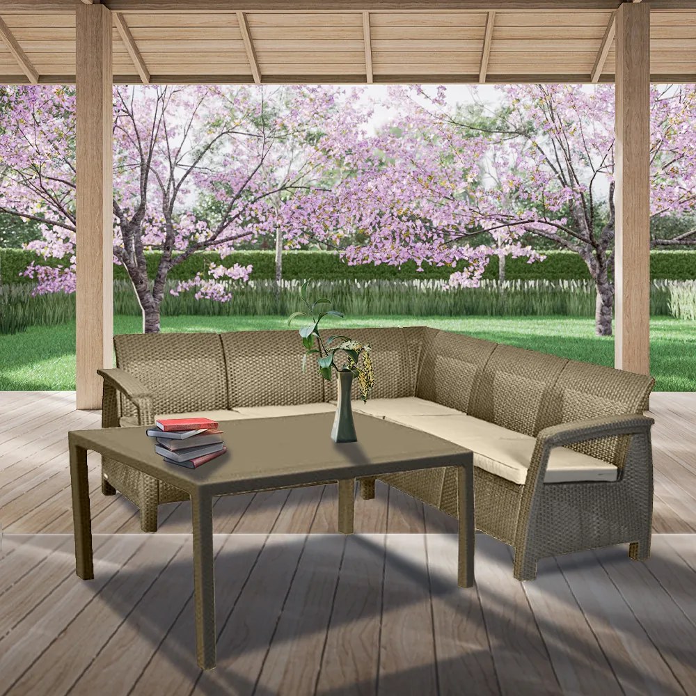 Set de mobilier de grădină Corfu Relax cu masă melodică