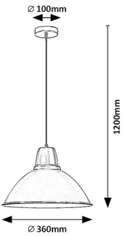 Lustră suspendată Rabalux 72013 Wilbour, negru