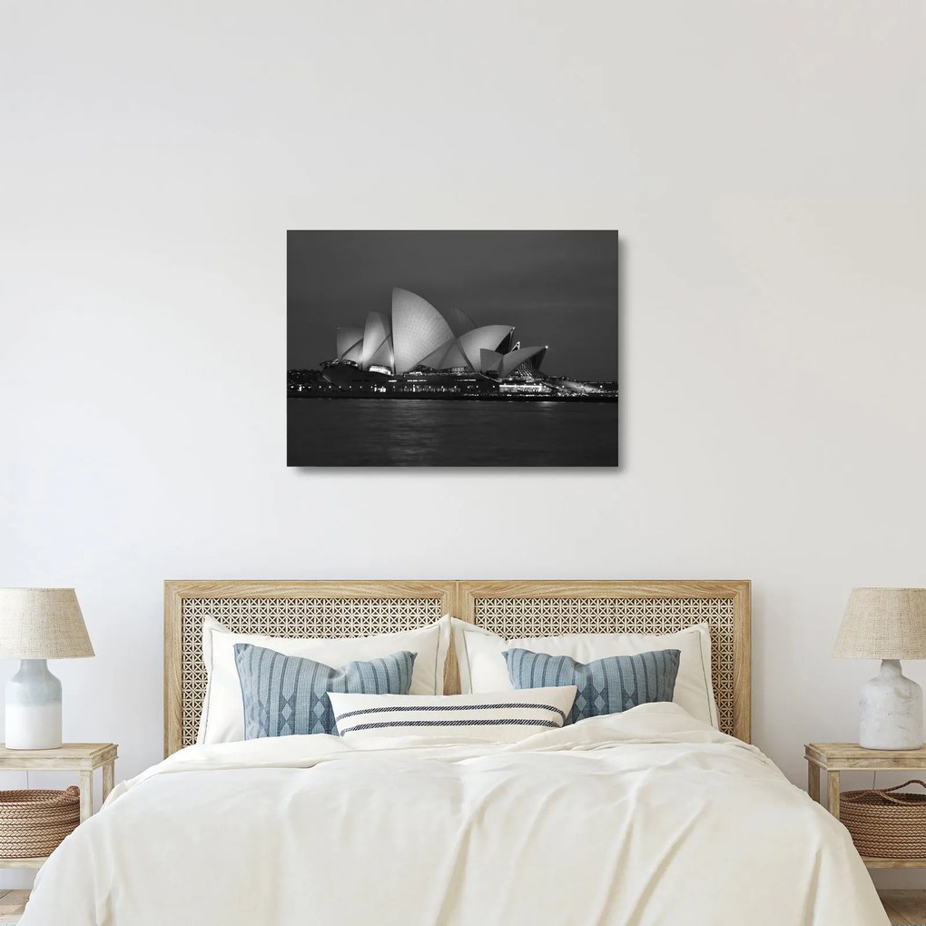 Tablou pe sticlă cu Opera din Sydney (70x50 cm)