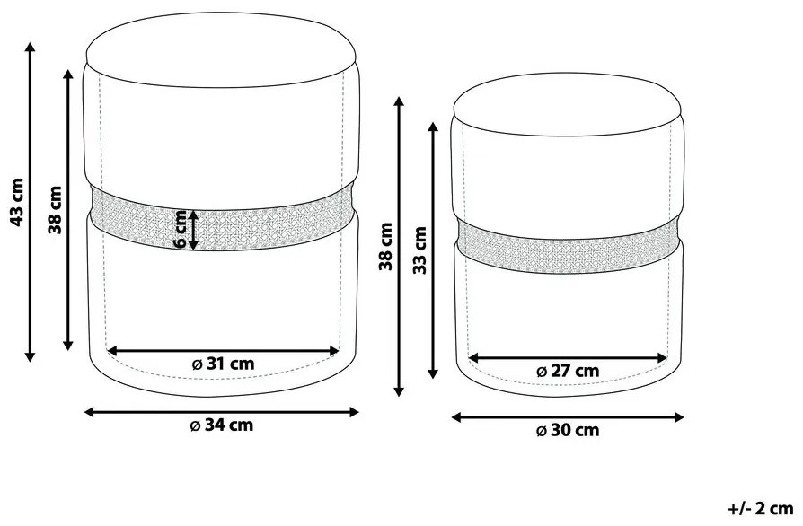 Set 2 buc taburete Medza (gri). 1081320