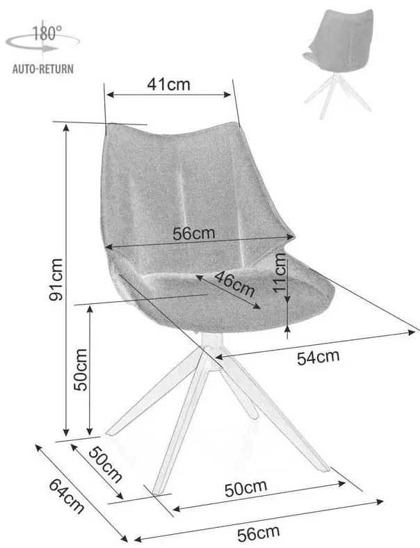 Scaun de bucătărie Opal II, crem