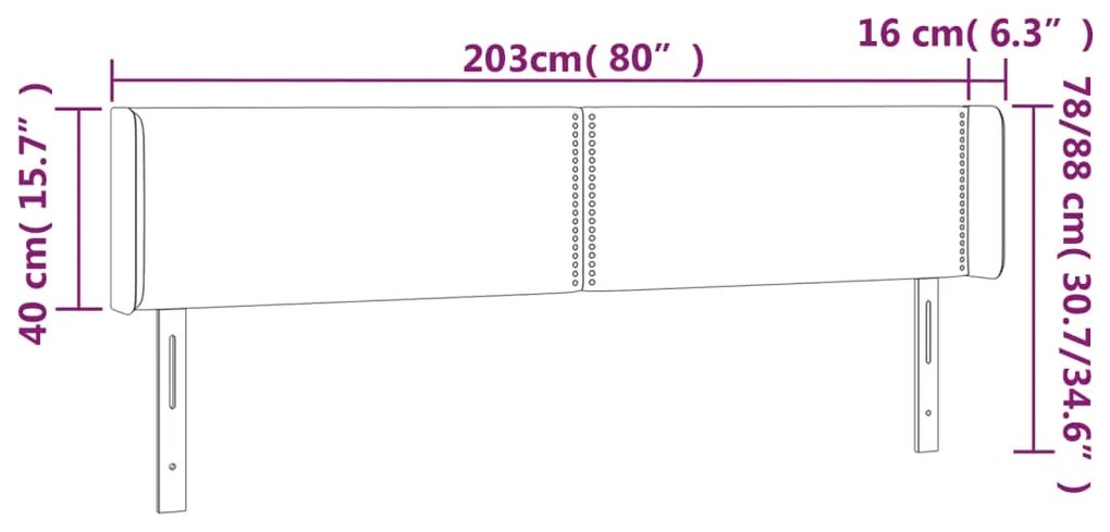 Tablie de pat cu aripioare verde inchis 203x16x78 88 cm catifea 1, Verde inchis, 203 x 16 x 78 88 cm