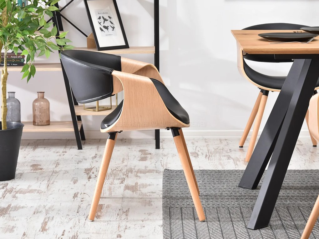 Scaun Bjorn K (stejar negru + stejar). 1110932