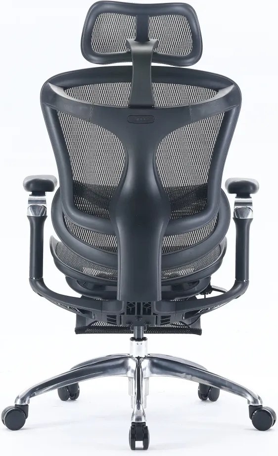 Scaun Ergonomic SIHOO C300, Suport Lombar Inteligent, Tetieră 3D, Cotiere 5D, Șezut Glisant, Spătar Reglabil pe Înălțime, Suport pentru Picioare, Mesh, Negru
