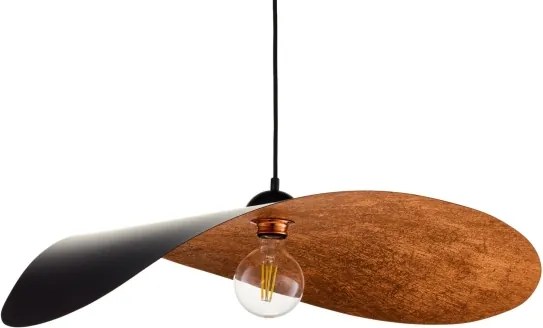 Lustră pe cablu LEAF 1xE27/15W/230V negru/cupru