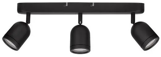 Plafoniera cu 3 Spoturi pentru baie cu protectie IP44 ORSON negru