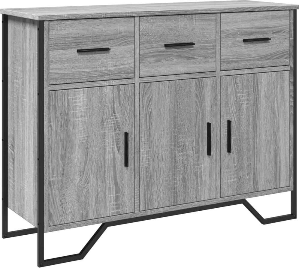 vidaXL Dulap, gri sonoma, 97x32,5x74,5 cm, lemn prelucrat