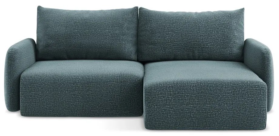 Colțar turcoaz extensibil/cu spațiu de depozitare (cu colț pe partea dreaptă) Kalena – Makamii