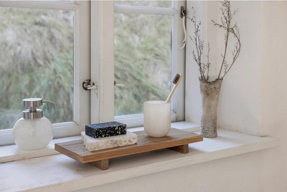 Suport pentru periuța de dinți crem din sticlă Opal – Mette Ditmer Denmark