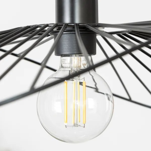 Brilagi - Lampă suspendată LED pe cablu CERIA WIRE 1xE27/40W/230V 40x56 cm negru