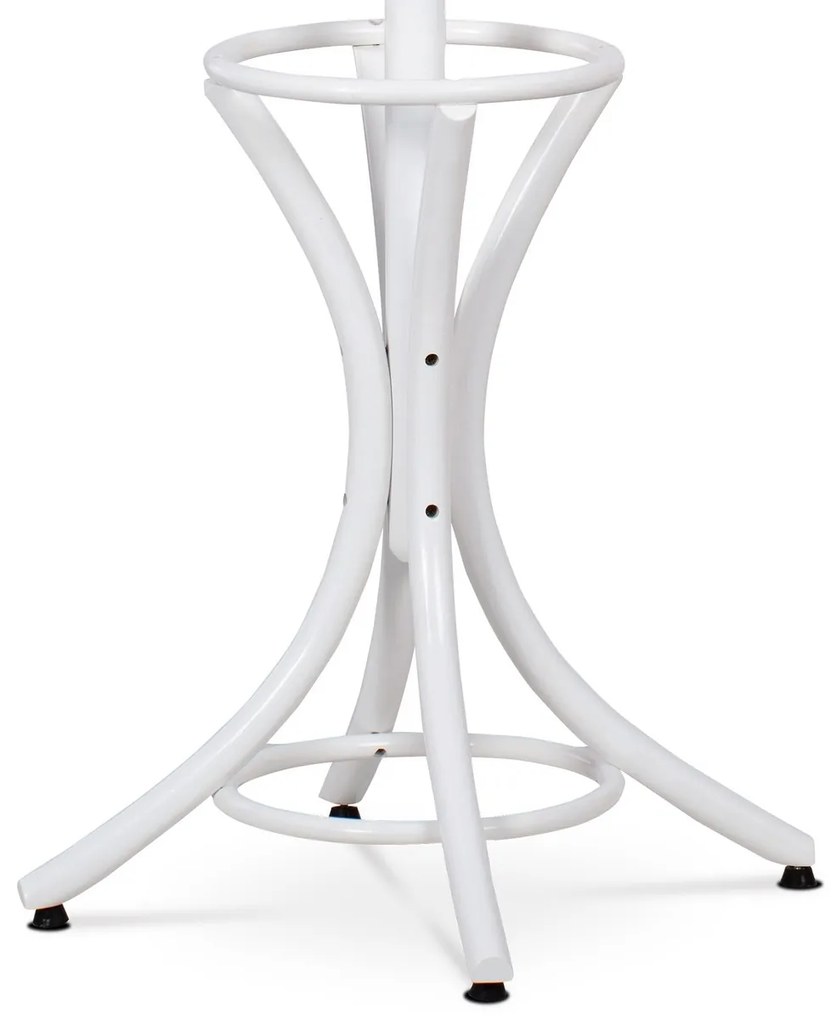 Cuier lemn masiv, alb mat, 185 cm