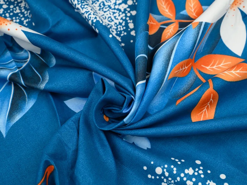 Lenjerie de pat din bumbac THERSA albastru Dimensiune lenjerie de pat: 70 x 90 cm | 140 x 200 cm