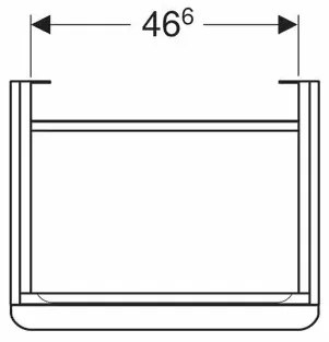 Dulap baza pentru lavoar suspendat Geberit Smyle Square alb 1 usa opritor dreapta 54 cm