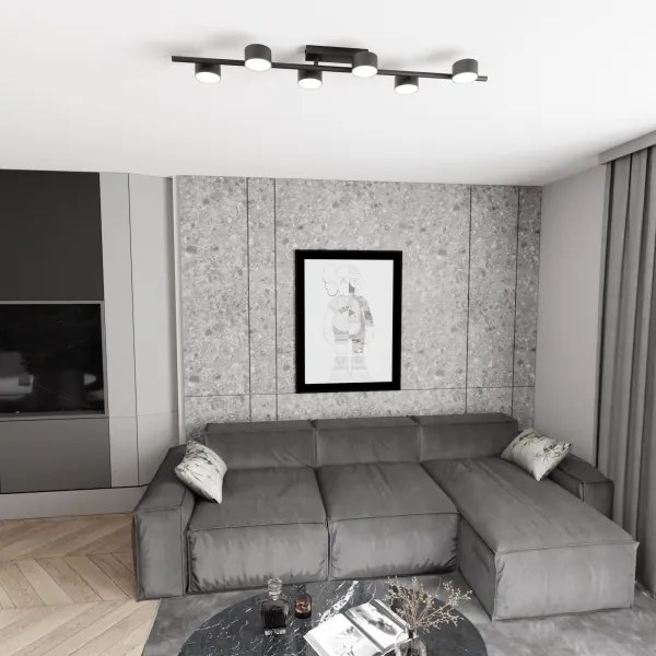 Plafonieră BET 6xGX53/12W/230V negru