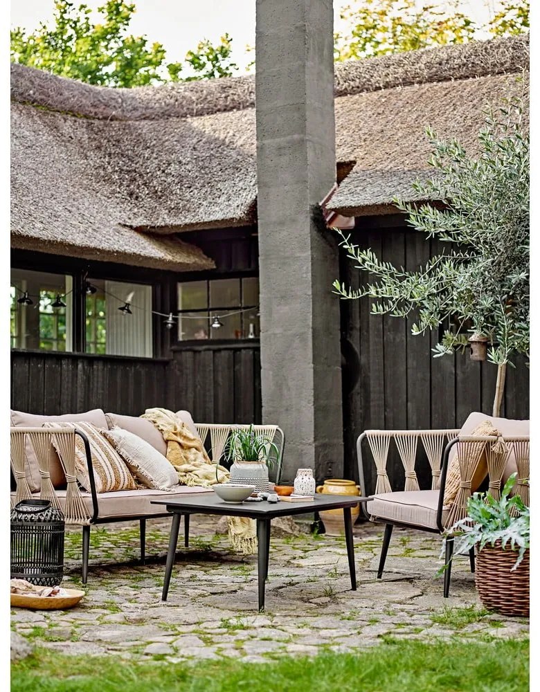 Canapea de grădină bej Pavone – Bloomingville