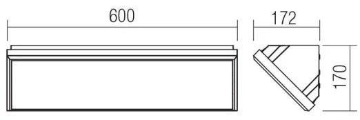 Redo 90678 - Aplica LED de exterior MAKO LED/65W/230V 3000K IP65 antracit