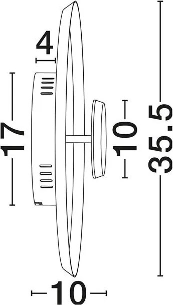 Plafoniera LED stil modern DORELL maro inchis