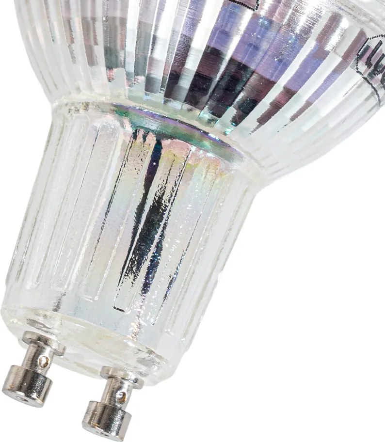 Set de 5 becuri LED GU10 50mm, dimabile, clare, 4.9W 430 lm 2700K