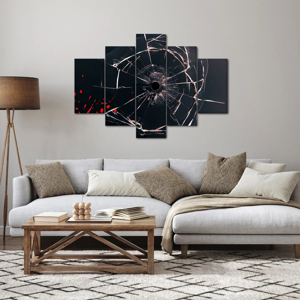 Tablou abstract - sticla spartă (150x105 cm)