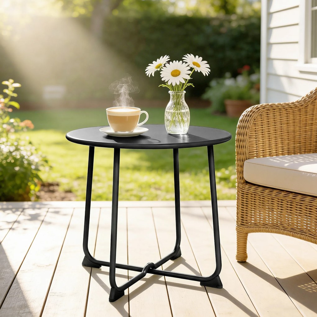 Outsunny Masă de Cafea Măsuță joasă din fier | Aosom Romania