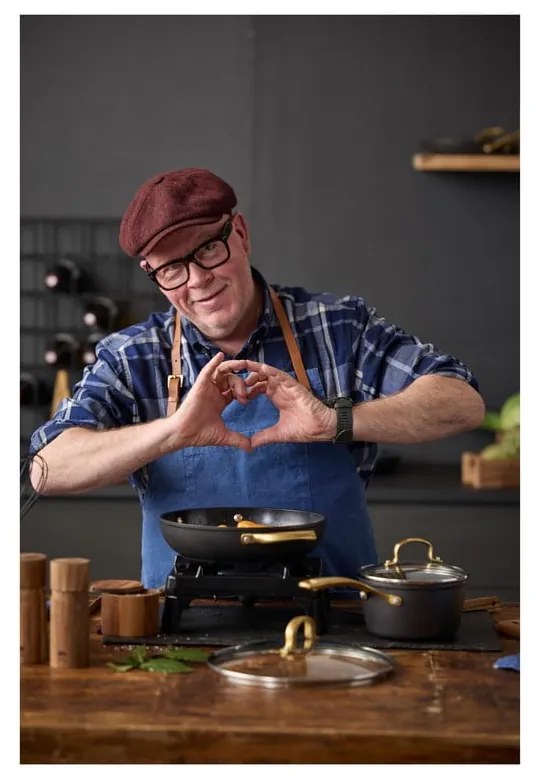 Oală cu capac/cu suprafață antiaderentă din aluminiu 2,6 l adecvată pentru plita cu inducție – Holm