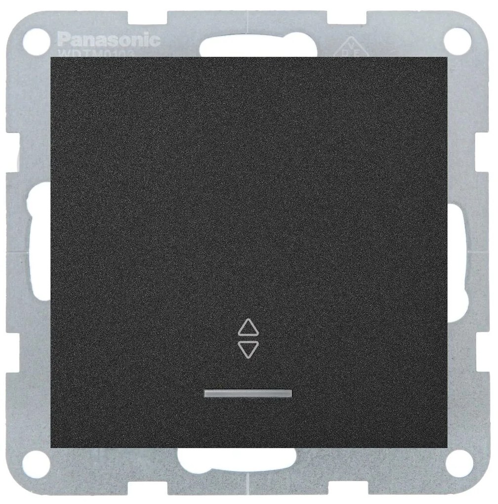 Intrerupator cap scara cu led 10A, IP20, Negru, Panasonic Karre Plus 55