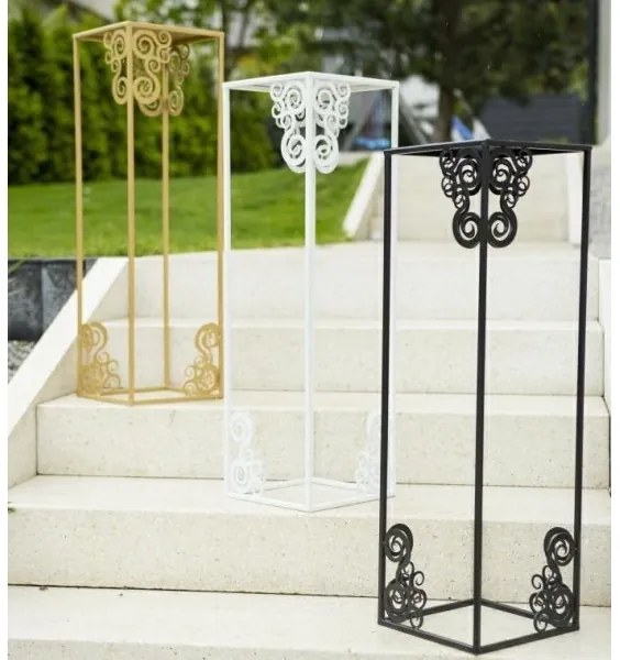 Suport pentru flori 80x24 cm, alb