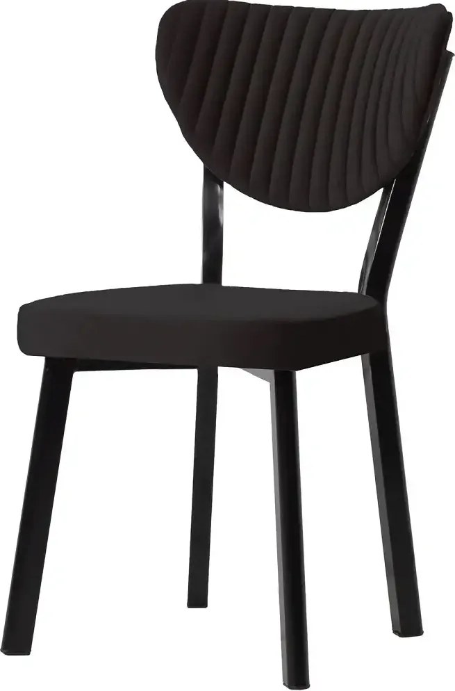 Scaun Barton, negru, profil din metal