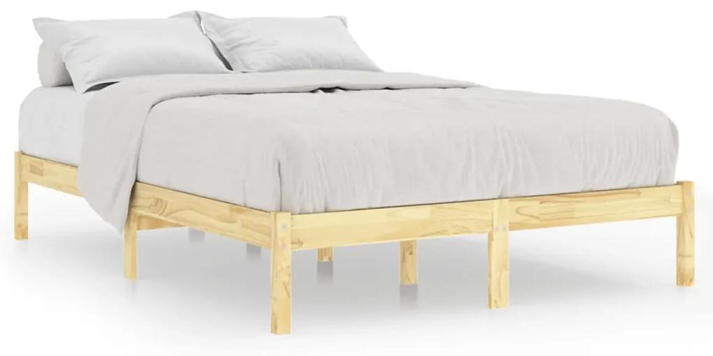 Cadru de pat, 160x200 cm, lemn de pin masiv Maro, 160 x 200 cm