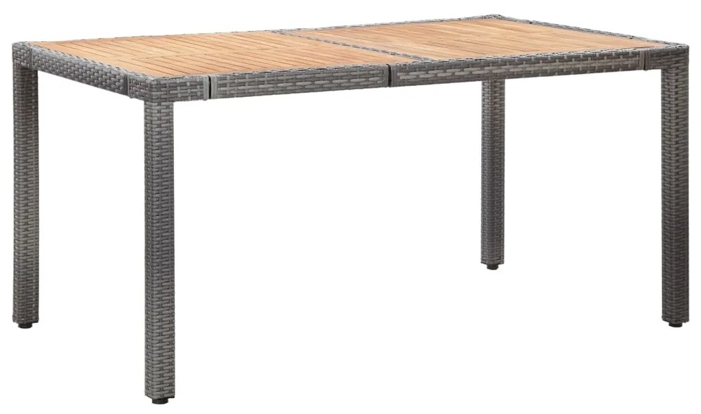 46021 vidaXL Set mobilier de exterior cu perne, 7 piese, gri, poliratan