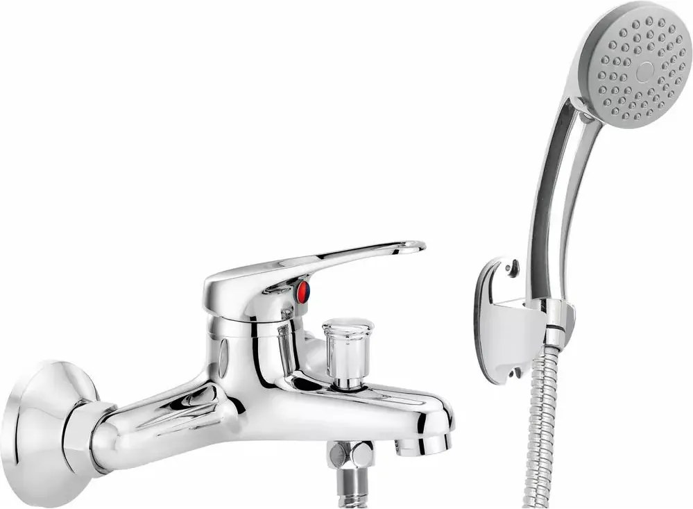 Baterie cada – dus monocomanda Deante Lobo crom cu set de dus