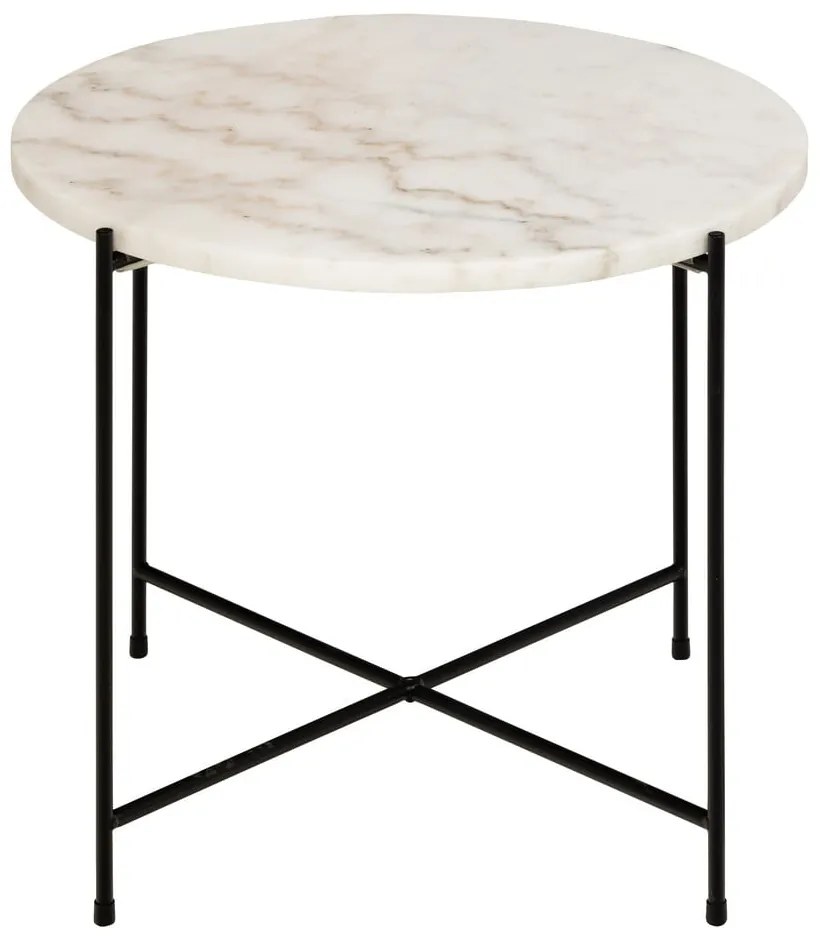 Măsuță auxiliară rotundă cu blat din marmură ø 52 cm Avila – Actona