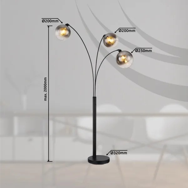 Globo 58227-3B - Lampă de podea NEWCASTLE 3xE27/60W/230V