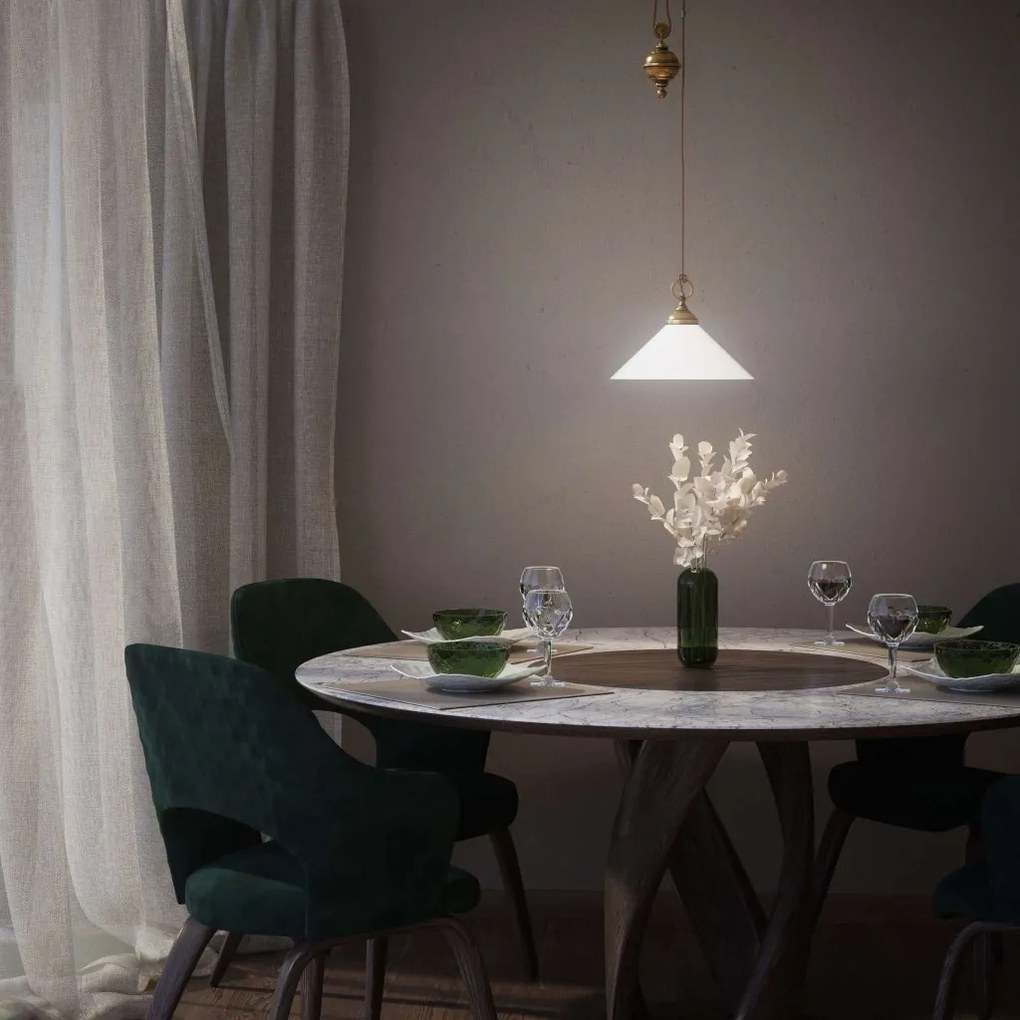 Lustra stil clasic italian din alama cu scripete Fiordo