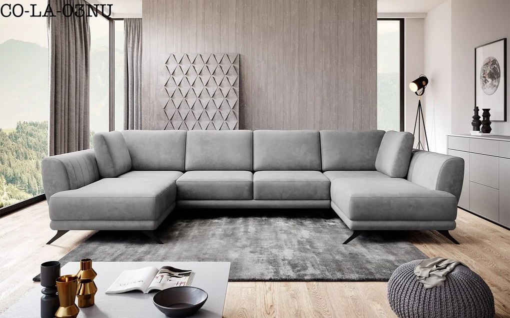 Colțar lemn masiv Larco's Formă U Extensibil 362x191cm Personalizabil - Riviera 97
