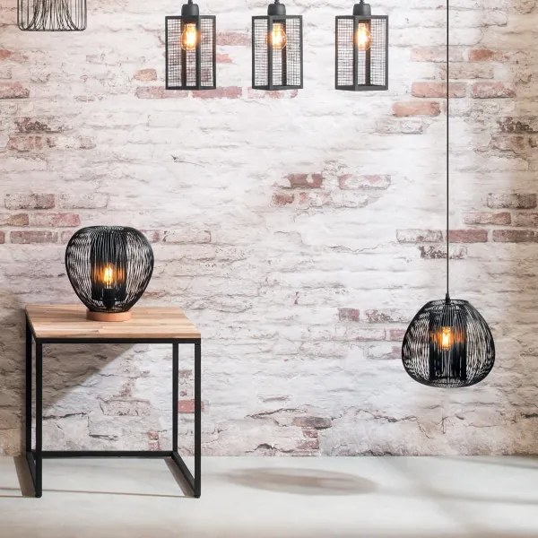 Lustră pe cablu Atmosphera NODA 1xE27/40W/230V negru