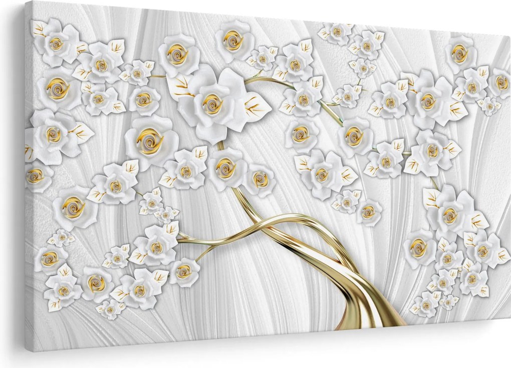 Tablou - Copac cu decor auriu (90x60 cm)