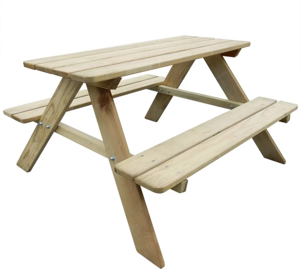 Masa de picnic din lemn pentru copii 89 x 89,6 x 50,8 cm
