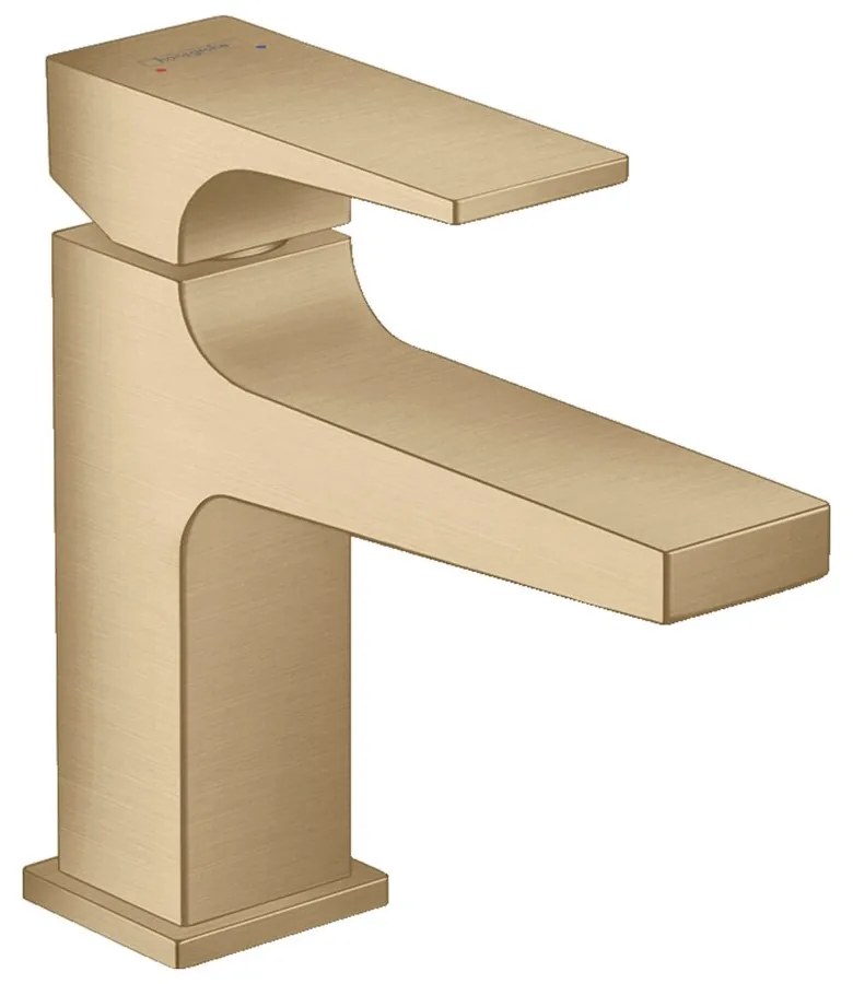 Baterie lavoar Hansgrohe Metropol 100 cu ventil Push-Open bronz periat