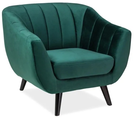 Fotoliu relax catifea Culoare Verde / Wenge , ELITE 1 VELVET
