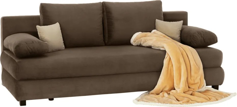 Canapea extensibilă, textil capuccino/bej, CLIV