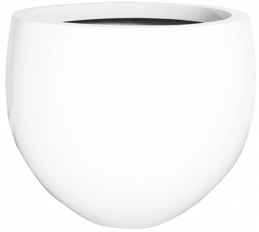 Ghiveci Jumbo Orb, alb lucios, dimensiuni multiple - ghivece ceramice Mărime: M - v. 93 cm, ⌀ 110 cm