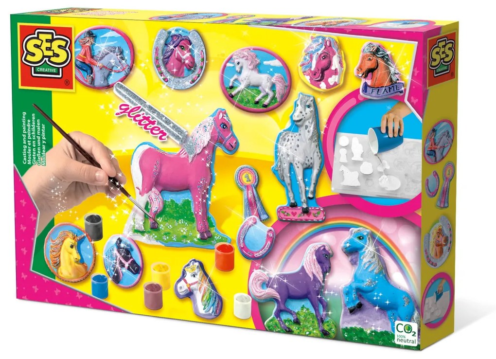 Set creativ mulaj si pictura - Cai fantezie