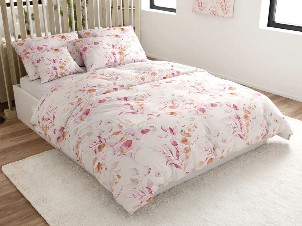 Lenjerie de pat din microfibra FLORANY albă Dimensiune lenjerie de pat: 70 x 90 cm | 140 x 220 cm