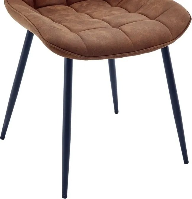 Set de 4 scaune ROADSTAR microfibra cognac