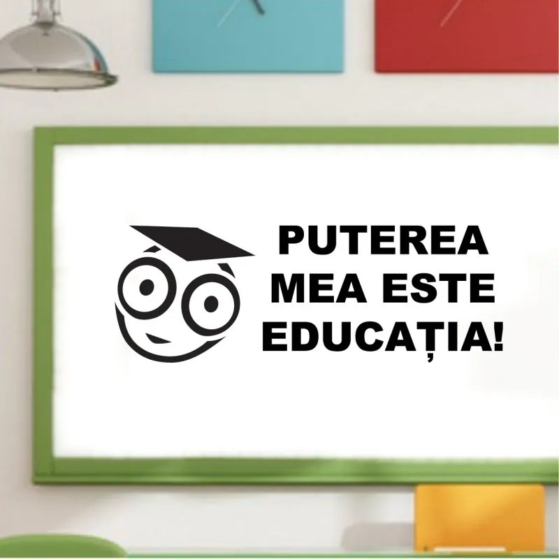 Sticker perete Puterea mea este educatia